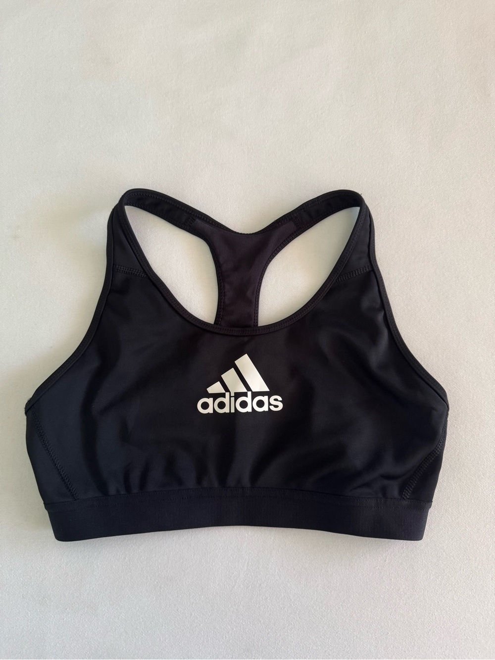 NWT Adidas sports bra size large. Black. Medium support.  Mesh back.